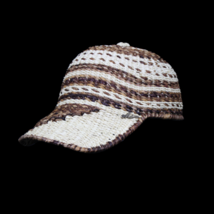 Handwoven Brown Crown Toquilla & Platano Straw Cap - Image 1