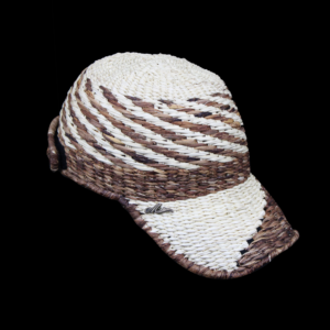 Handwoven Sideways Toquilla & Platano Straw Cap - Image 1