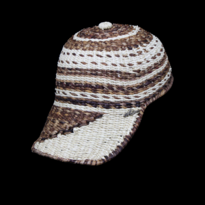 Handwoven Brown Crown Toquilla & Platano Straw Cap - Image 2