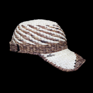 Handwoven Sideways Toquilla & Platano Straw Cap - Image 2