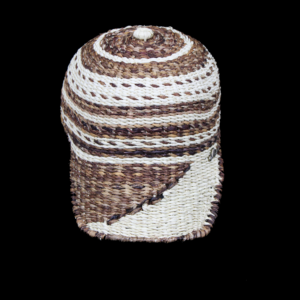 Handwoven Brown Crown Toquilla & Platano Straw Cap - Image 5